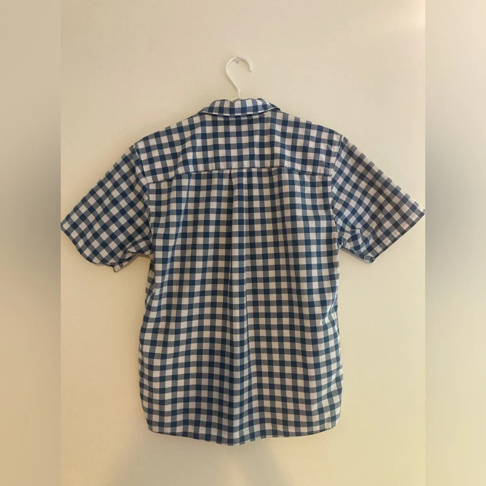 Patagonia Organic Cotton Blue and White Checkered Men's Shirt - Picture 5 of 7